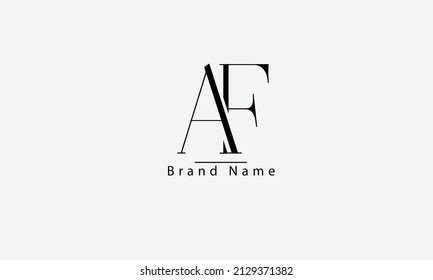 AF FA A F abstract vector logo monogram template