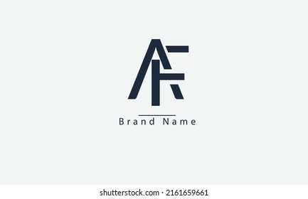 AF FA A F abstract vector logo monogram template