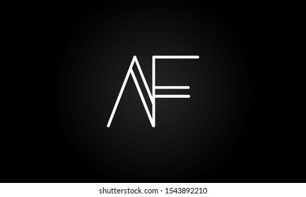 AF or FA initial based letter icon logo Unique modern creative elegant geometric fashion brands black and white color