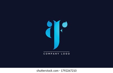 AF, FA Letter Logo Design with Creative Modern Trendy Typography