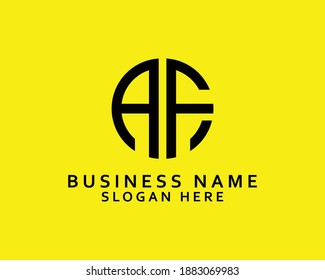 AF FA LETTER LOGO DESIGN VECTOR TEMPLATE
