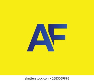 AF FA LETTER LOGO DESIGN VECTOR TEMPLATE