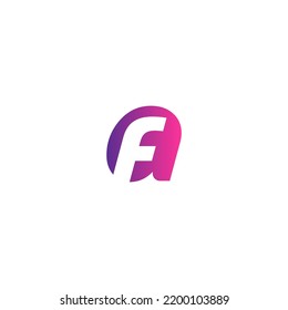 AF, FA Letter Logo Design-Vorlage Vektor