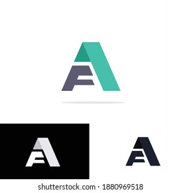 AF Or FA Letter Logo Icon Design Vector