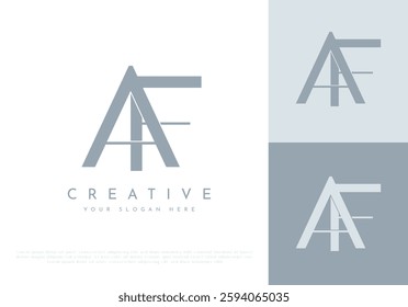 AF, FA Letter Monogram Logo Design 