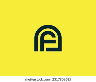 AF FA Logo design vector template