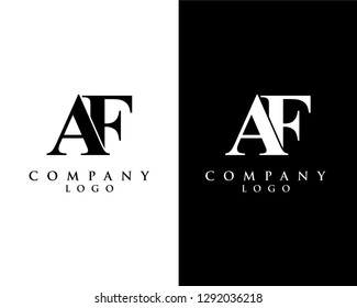 af, fa modern letter logo design vector, with white and black color that can be used for any creative business.
