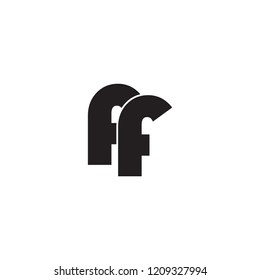AF FF initial letter linked logo template design vector