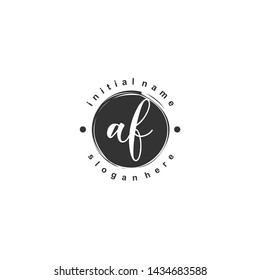 AF Initial beauty monogram logo vector