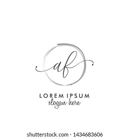 AF Initial beauty monogram logo vector