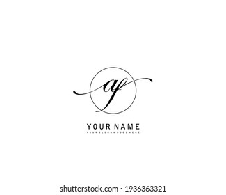 AF Initial beauty monogram logo vector
