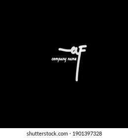 af initial handwriting logo for identity