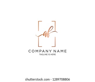 Af Initial Handwriting Logo Vector Stock Vector (Royalty Free ...
