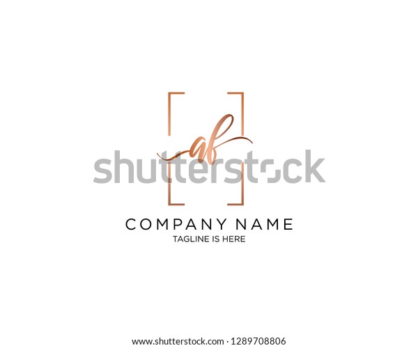Af Initial Handwriting Logo Vector Stock Vector (Royalty Free ...