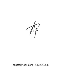AF initial handwritten logo for identity