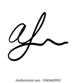 af erstes handgeschriebenes Logo für die Identität