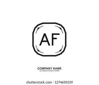 AF Initial letter geometric logo vector 