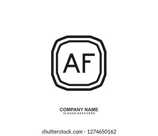  AF Initial letter geometric logo vector 