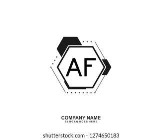  AF Initial letter geometric logo vector 