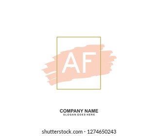  AF Initial letter geometric logo vector 