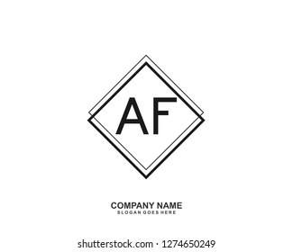  AF Initial letter geometric logo vector 