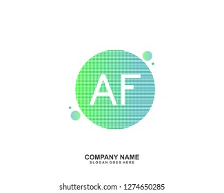  AF Initial letter geometric logo vector 