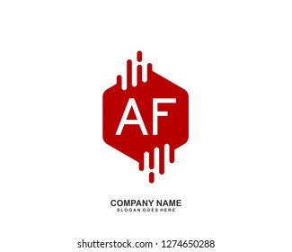  AF Initial letter geometric logo vector 