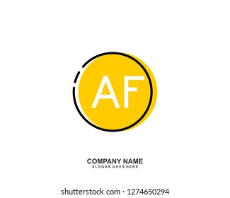  AF Initial letter geometric logo vector 
