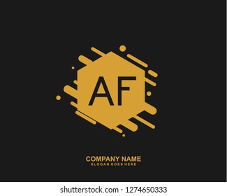  AF Initial letter geometric logo vector 