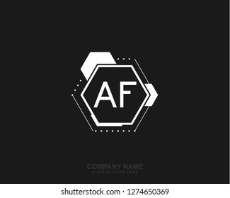  AF Initial letter geometric logo vector 