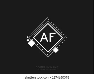  AF Initial letter geometric logo vector 
