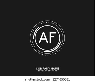  AF Initial letter geometric logo vector 