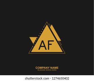  AF Initial letter geometric logo vector 