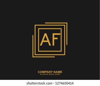  AF Initial letter geometric logo vector 