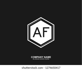  AF Initial letter geometric logo vector 