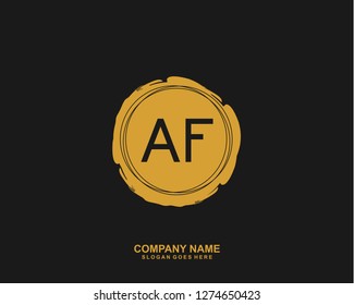  AF Initial letter geometric logo vector 
