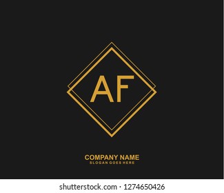  AF Initial letter geometric logo vector 