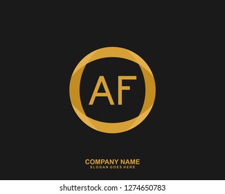  AF Initial letter geometric logo vector 