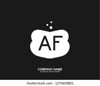 AF Initial letter geometric logo vector 