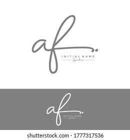 AF Initial letter handwriting and signature logo.