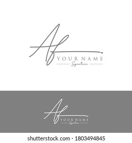 AF  Initial letter handwriting and signature logo.