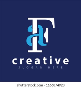 AF Initial letter logo icon vector