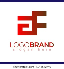 af Initial Letter lowercase Linked logo icon vector