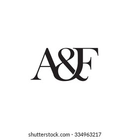 A&F Initial logo. Ampersand monogram logo