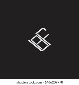 AF Initial Logo letters with rotate squere template