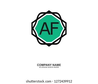 AF Initial logo template vector