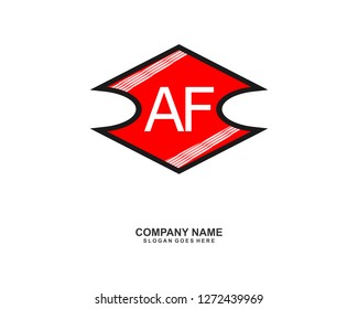 AF Initial logo template vector