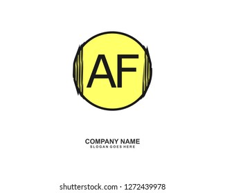 AF Initial logo template vector