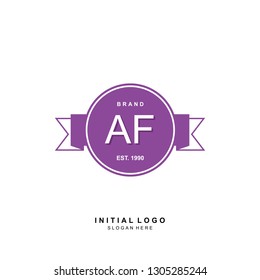 AF Initial logo template vector