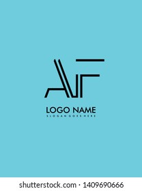 AF Initial minimalist modern abstract logo